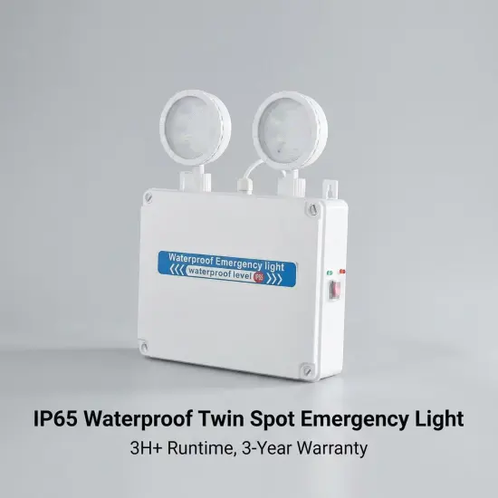 IP65 Twin Head Emergency Light with Remote Control