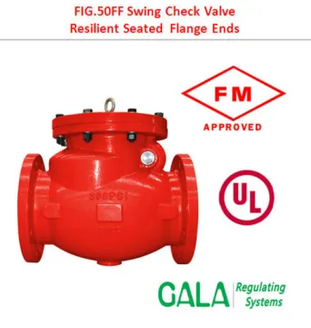 ul fm 50FF Flange swing check valve