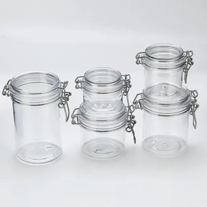 Round Clear PET Kilner Jar - Airtight Plastic Food Storage Container