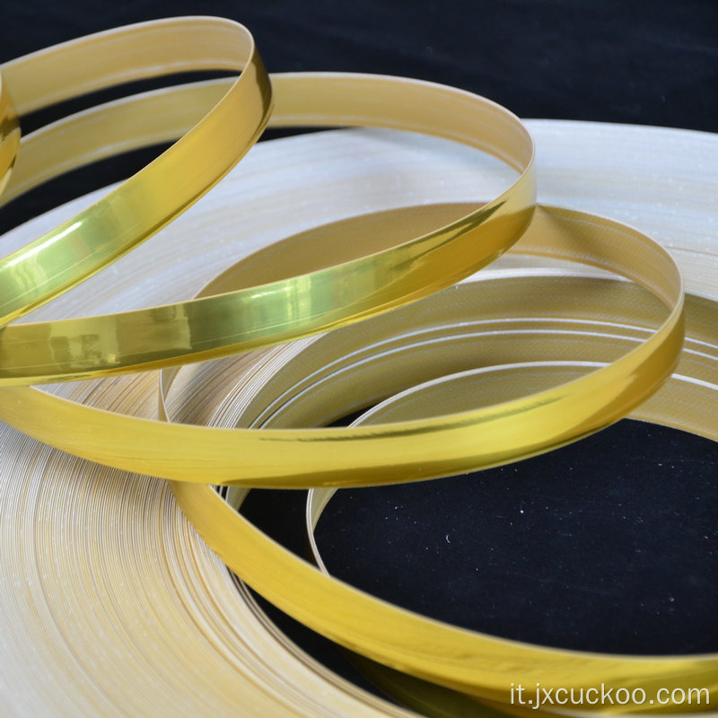 Nastro di fascia per bordi in Pvc di colore in PVC Gold