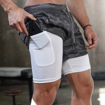 Gym Shorts Workout kamuflase Pria