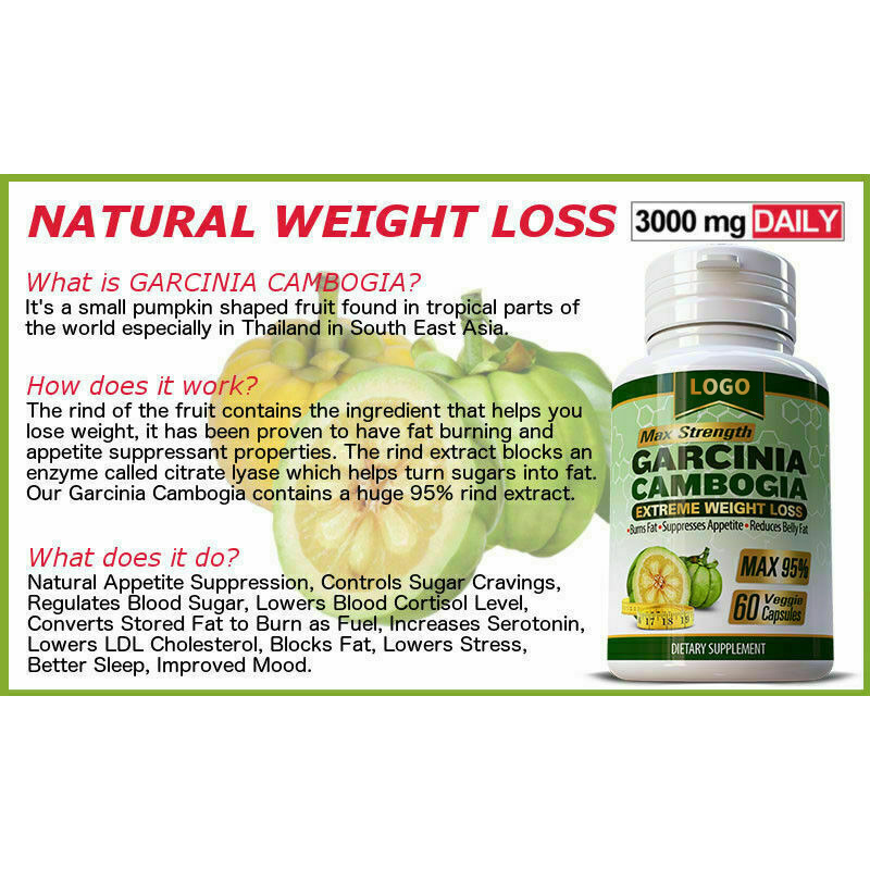 OEM/ODM Vegan Weight Loss Appetite 100% Natural Pure HCA Extract Slimming Garcinia Cambogia Capsules