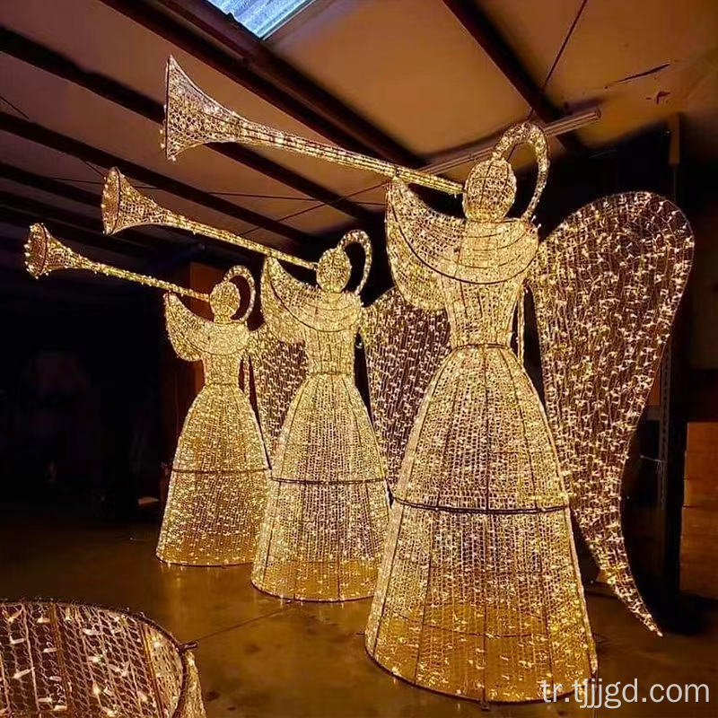 Metal çerçeve dış mekan dekoratif ışık