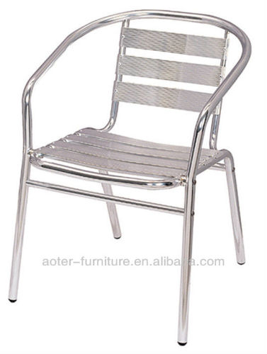 Outdoor aluminum handrail dining chair