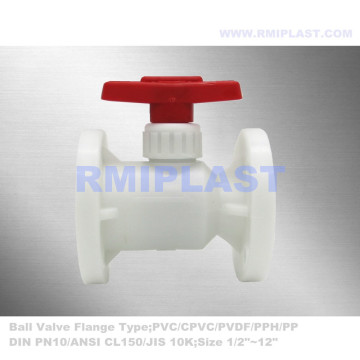 PVDF Flange Ball Valve JIS 10K