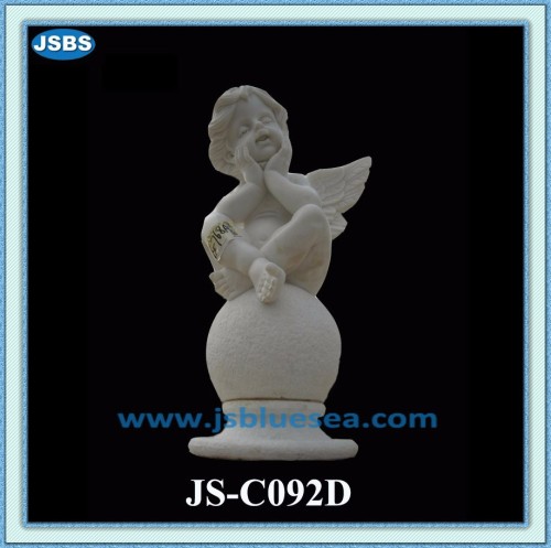 Sitting and thinking boy angel statues wholesale