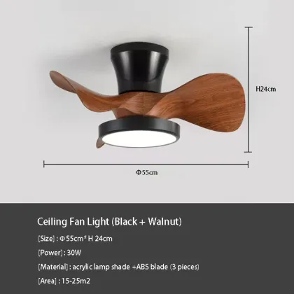 Customizable Modern Simple Children's Room and Restaurant Ceiling Fan Light