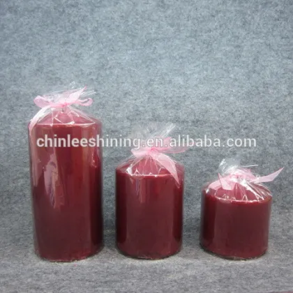 Scented or unscented pillar candles, aromatherapy pillar candles