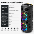 Çift Woofer RGB Parti Hoparlörü