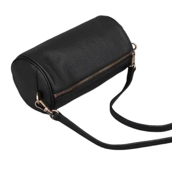 Genuine Leather Cylinder Sling Bag with Round Mini Coin Bag Supplier