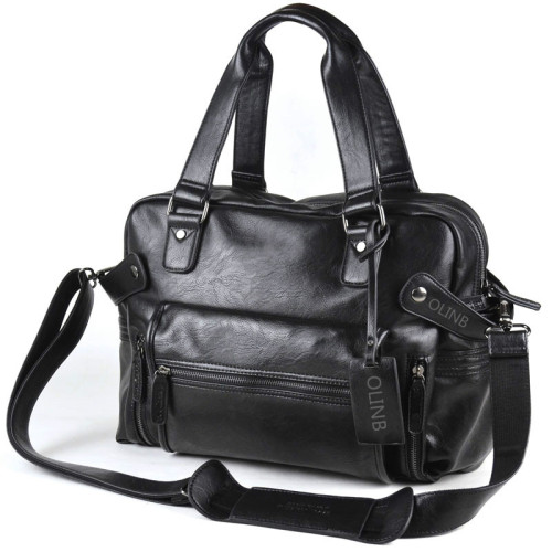 Mens Black Leather Tote Hand Bags
