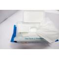 Bezzapachowe chusteczki nawilżane z plastikową pokrywką o niskiej zawartości wilgoci