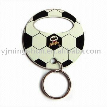 Stainless steel soccer bottle opener