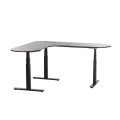 3 Legs Lift desk White L Shaped Desk