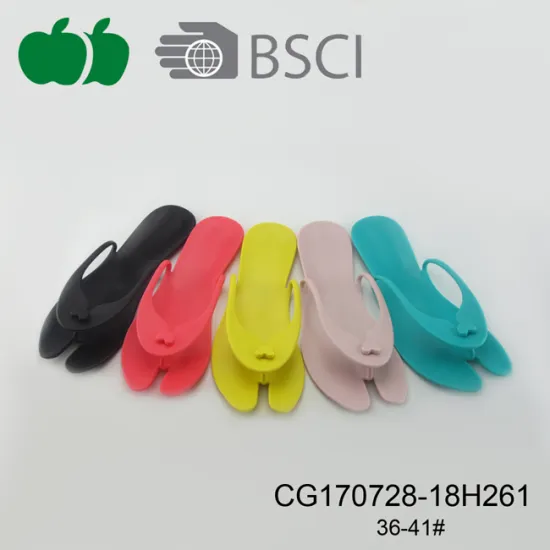 Ladies fashion summer cheap flat jelly flip flops