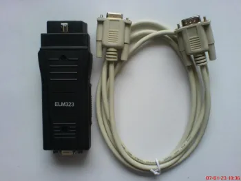 16 Pin Connector ( Elm Chip Included ) &amp; Usb Cable Elm 323 Obd Interface With Led
