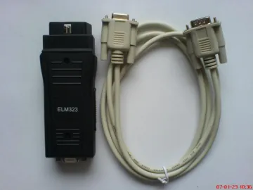 16 Pin Connector ( Elm Chip Included ) &amp; Usb Cable Elm 323 Obd Interface With Led