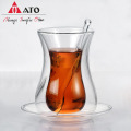 ATO -Design 150 ml Borosilikat Doppelmauerte Brille Tasse