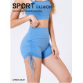 side drawstring Athletic Booty Shorts