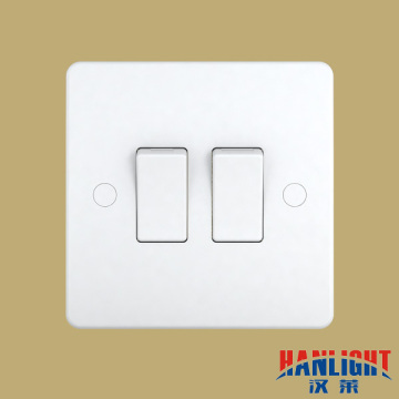 BS 10A 2gang single pole/double pole wall switch