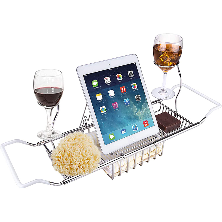 Multifunctional Retractable Bath Tub Rack with Ipad