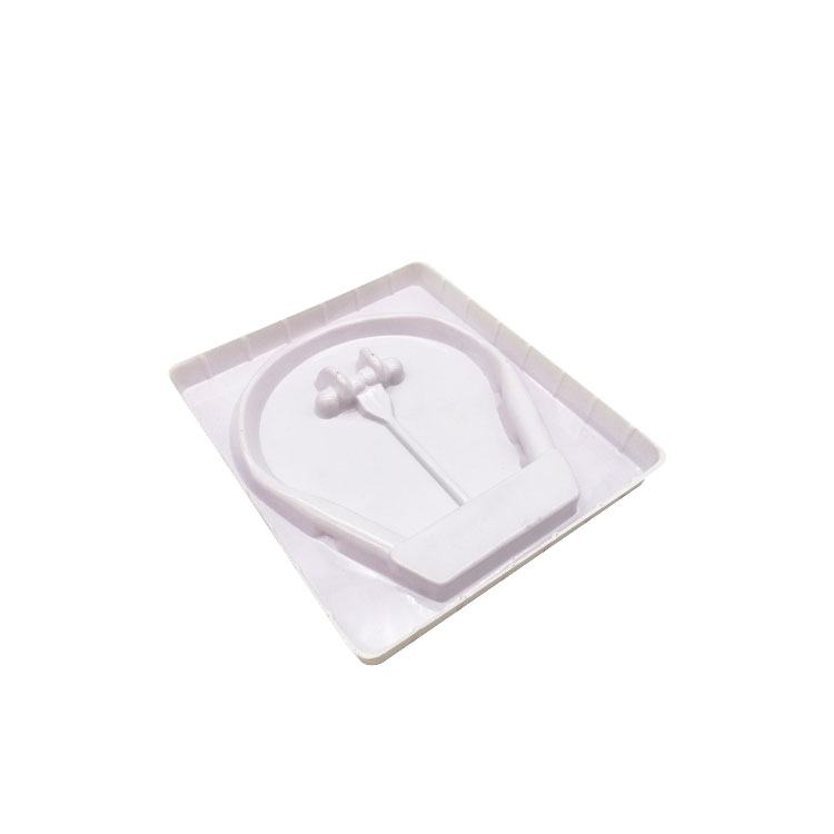 OEM design rectangle earphone plastic blister tray