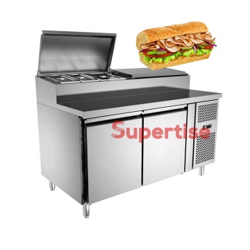 Commercial Refrigerated Subway Sandwich Prep Table / Pizza Prep Table / Counter Top Salad Refrigerator