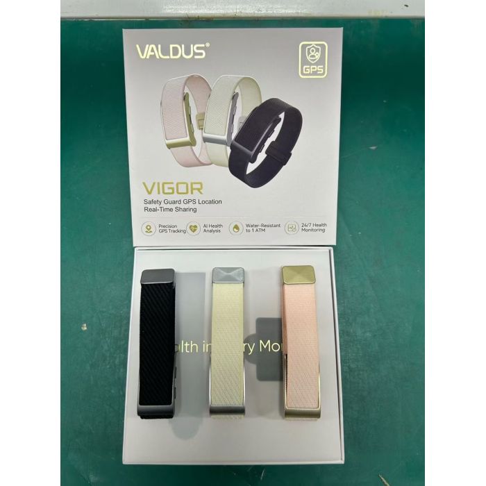 Pulsera inteligente VALDUS VIGOR GPS, reloj rastreador de ubicación en tiempo real con detección de caídas, alerta de emergencia SOS, monitoreo de salud las 24 horas
