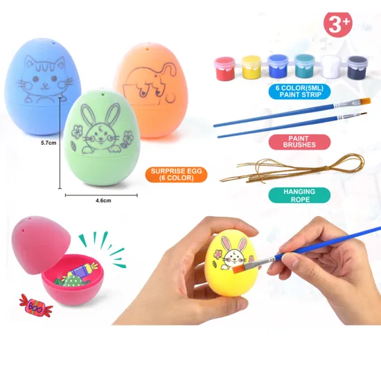 DIY Educational Easter & Christmas Hand-Painted Color Surprise Egg Toys and Dollar Items Promotion