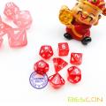 12MM Mini Size Polyhedral 7-Die Set D4-D20 para RPG Dungeons and Dragons Game Dice