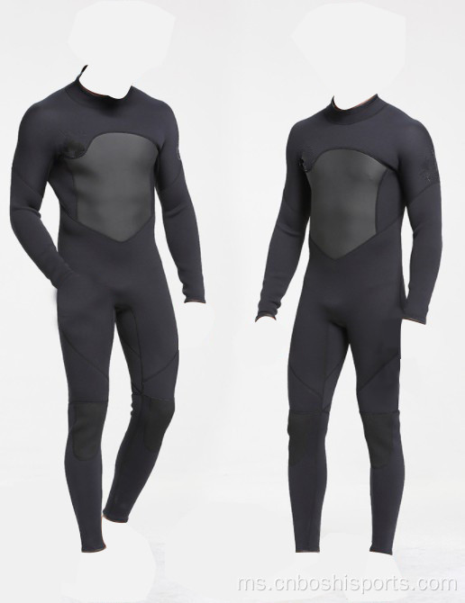 Lelaki wetsuit lancar kulit atas 3mm neoprene