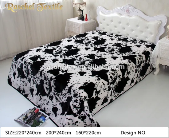 100% Polyester Korean style Geometry Design 1Ply Mora Blanket Spain