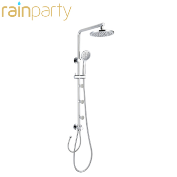 chrome shower set with Side spray shower handshower