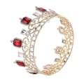 Grande couronne de mariée diadème strass rouge