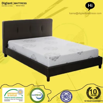 Washable Knitted Fabric Cover In Zipper Cool Gel Memory Foam Mattress