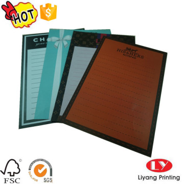 Luxury notepad with plastic bag and ribbon