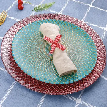 Lead-Free Electroplated Colored Glass Charger Plates