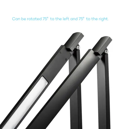 Highest TaoTronics Dimmable Touch Eye-Care LED Desk Lamp with USB Charge Port 15W, Black Adjustable Arm Head