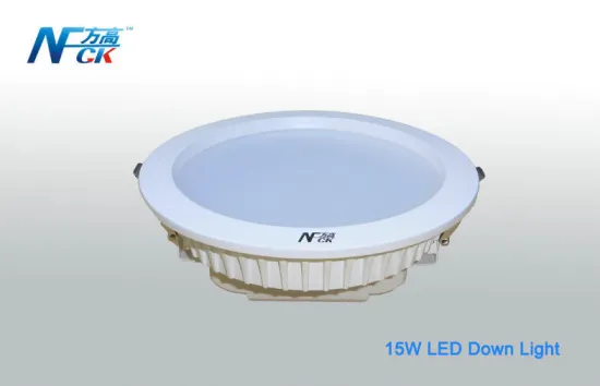 Aluminum 15w 1200lm Ra 80 Recessed Led Downlight , Led Down Light Fixtures