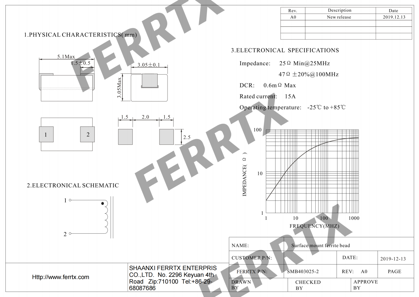 Power Bead Inductor SMB1030