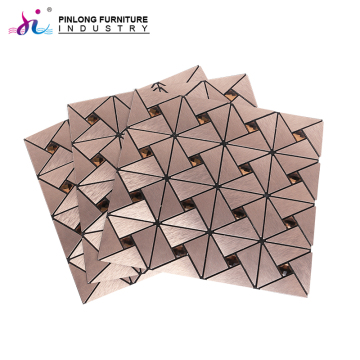 Wholesale Silver Brown Aluminium Hexagon Mosaic Tiles for Wall Decoration