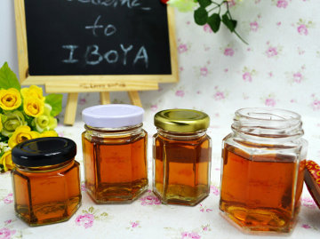 Mini/Small Honey Jars Glass Hexagon Jars