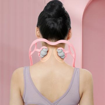 U Shape Handheld Shoulder Neck Massager Roller Ball