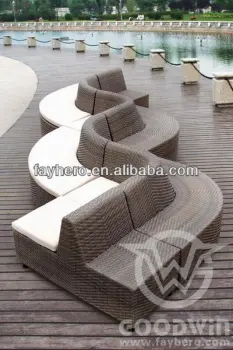 GW3005 outdoor furniture sofa set PE wicker sofa