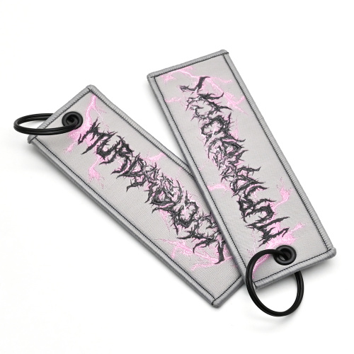 Letter Woven Fabric Car Logo Embroidered Keychain