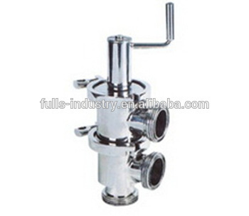 Sanitary Stainless Steel Manual Cut-off Reversing Valve