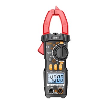 Low Price Digital Clamp Meter with LCD Display, 4000 Counts, Temperature, Ohm, and Frequency Testing - S208C