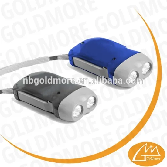 goldmore 2 No battery 2 leds dynamo flashlights/led hand crank flashlights/led dynamo torch light