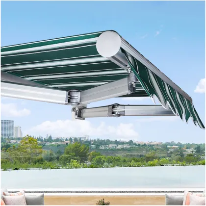 GULI rain prevention aluminum big telescoping awning retractable strong rain awning for outdoor