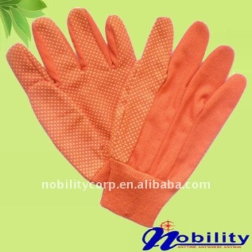 Monochrome pvc dots cotton garden soft safety work glove